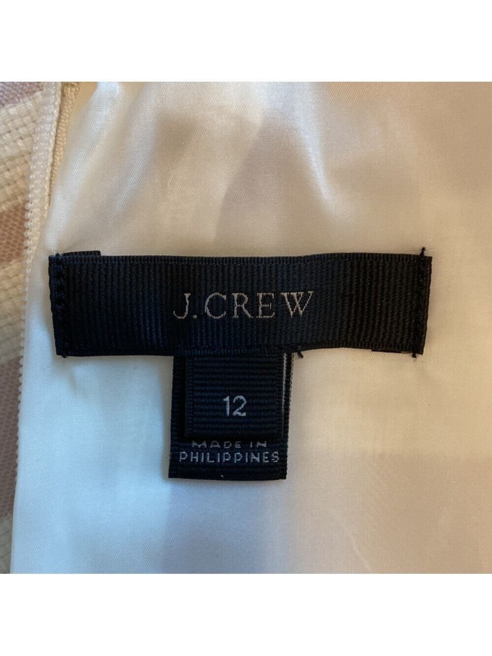 J. Crew Cap Sleeve Striped Dress, Size 12 - Picture 16 of 16